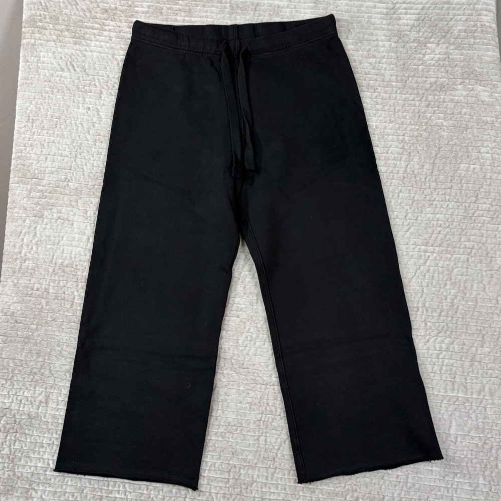 Frank & Eileen Catherine 24 Favorite Sweatpants Black‎ Crop Raw Hem LAB634TF L